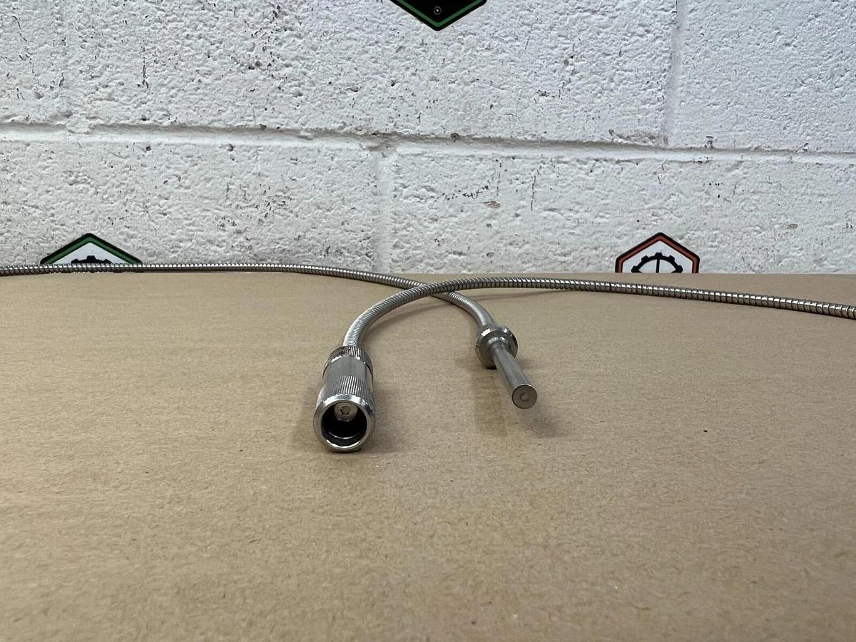 Used Stainless Steel Fiber Optic PhotoSwitch Cable 75 inches long 1/16" Active Fiber