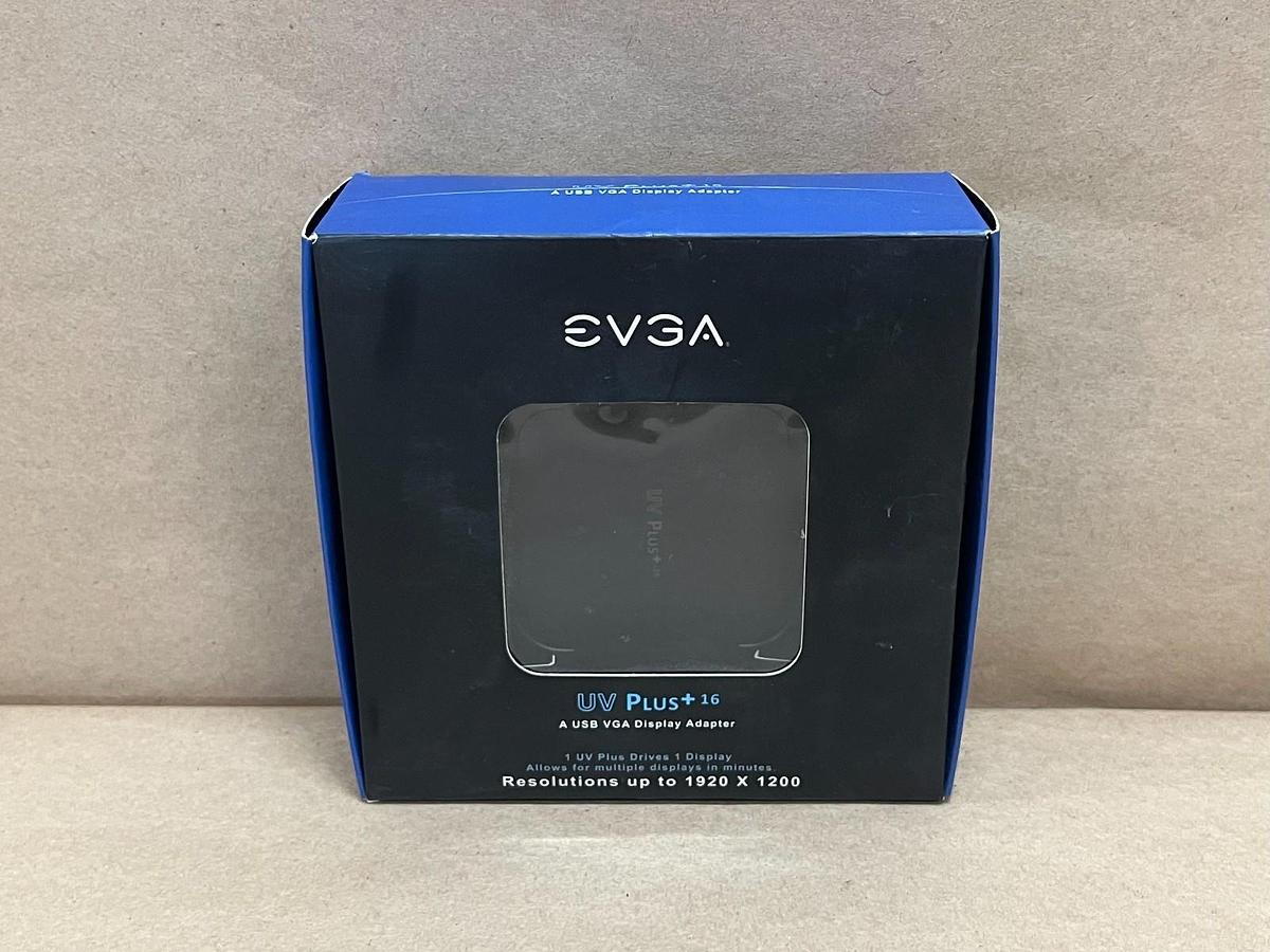 Used EVGA 100-U2-UV16-A1 UV Plus +16 USB 2.0 to DVI VGA Display Adapter *NEW*