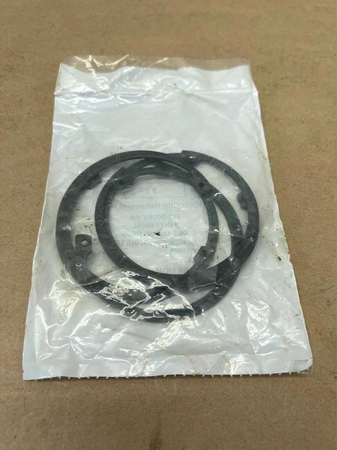 Used McMaster HO-300ST PA 3 Internal Retaining Ring, (5 Pcs.)