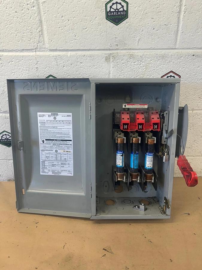 Used Siemens HF362 Heavy Duty Safety Switch, 60 Amps, 600 Volts