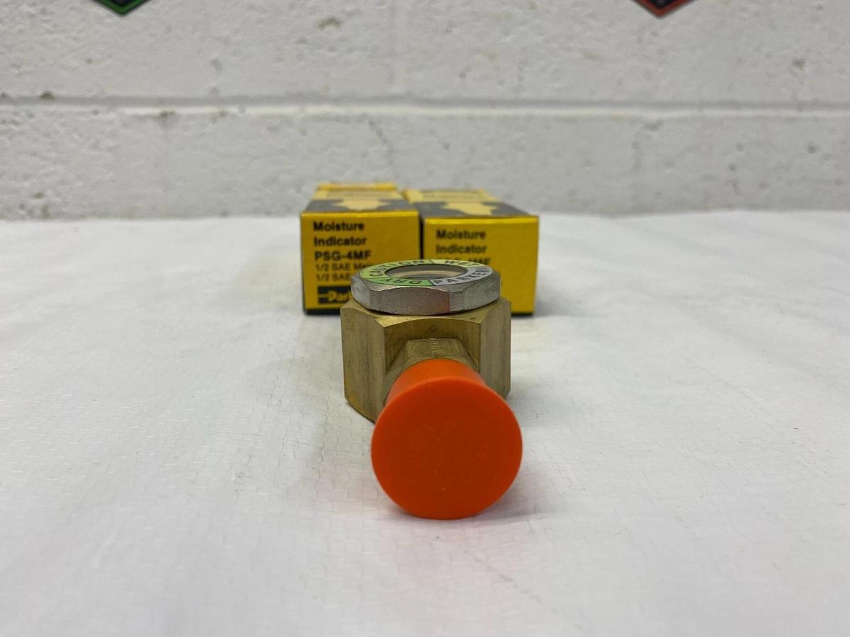 Used Parker PAG-4MF Moisture Indicator 1/2 SAE Male x 1/2 SAE Female - Lot of 2