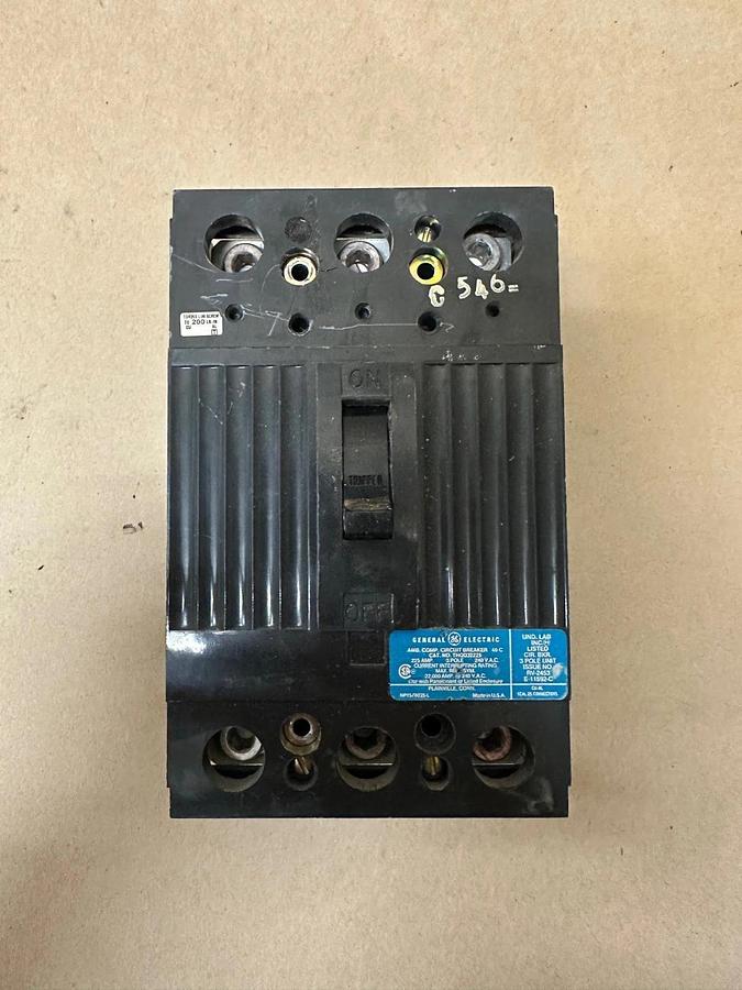 Used General Electric THQD32225 225A 3 Pole Circuit Breaker
