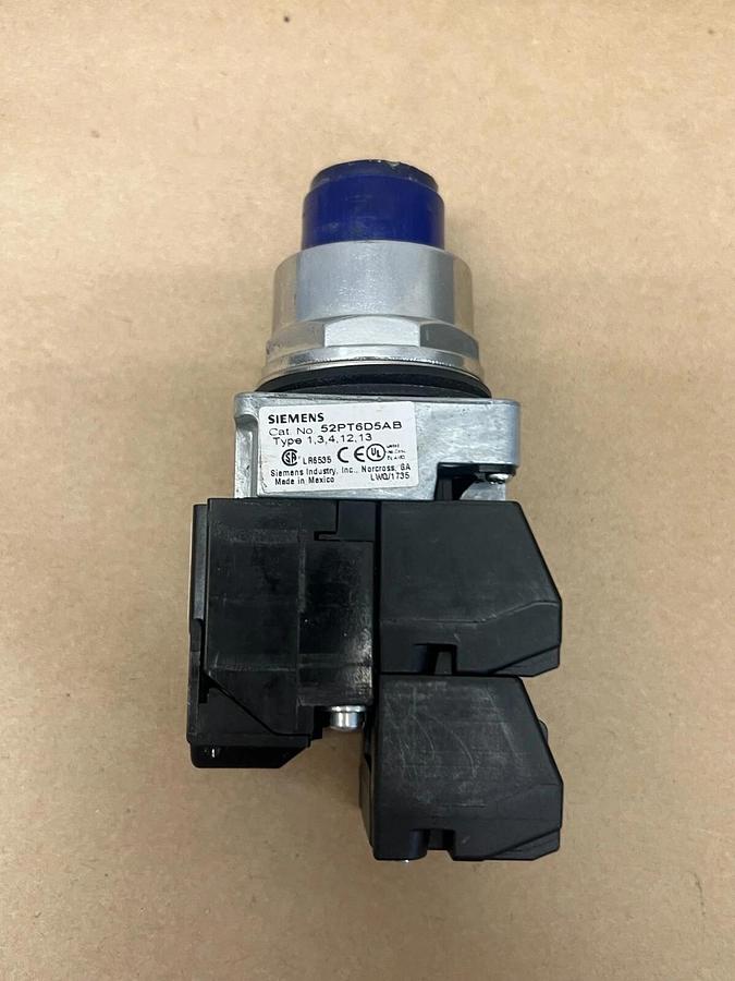 Used Siemens 52PT6D5AB Blue Push Button