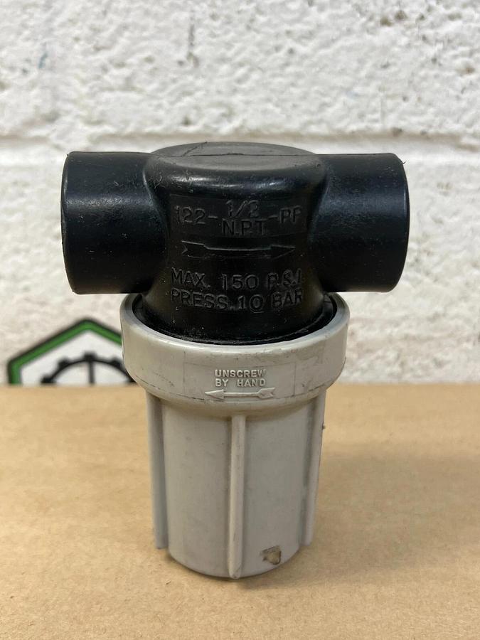 Used Spraying Systems 122-1/2 N.P.T. Hydraulic Filter Max. 150 PSI, Press 10 BAR