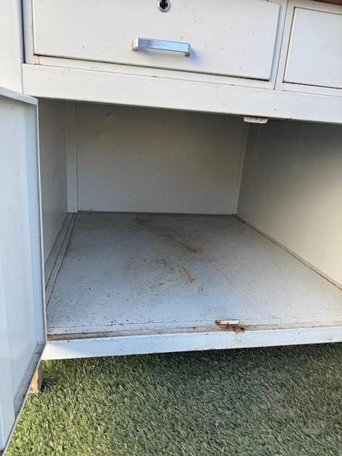 Used Dimmetal Industrial Shop/Storage Desk & Table, 4-Drawer, W:78-3/4” D:46” H:36”