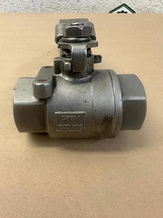 Used Duravalve CF8M 1000 WOG 2 Way 1-1/4” Ball Valve