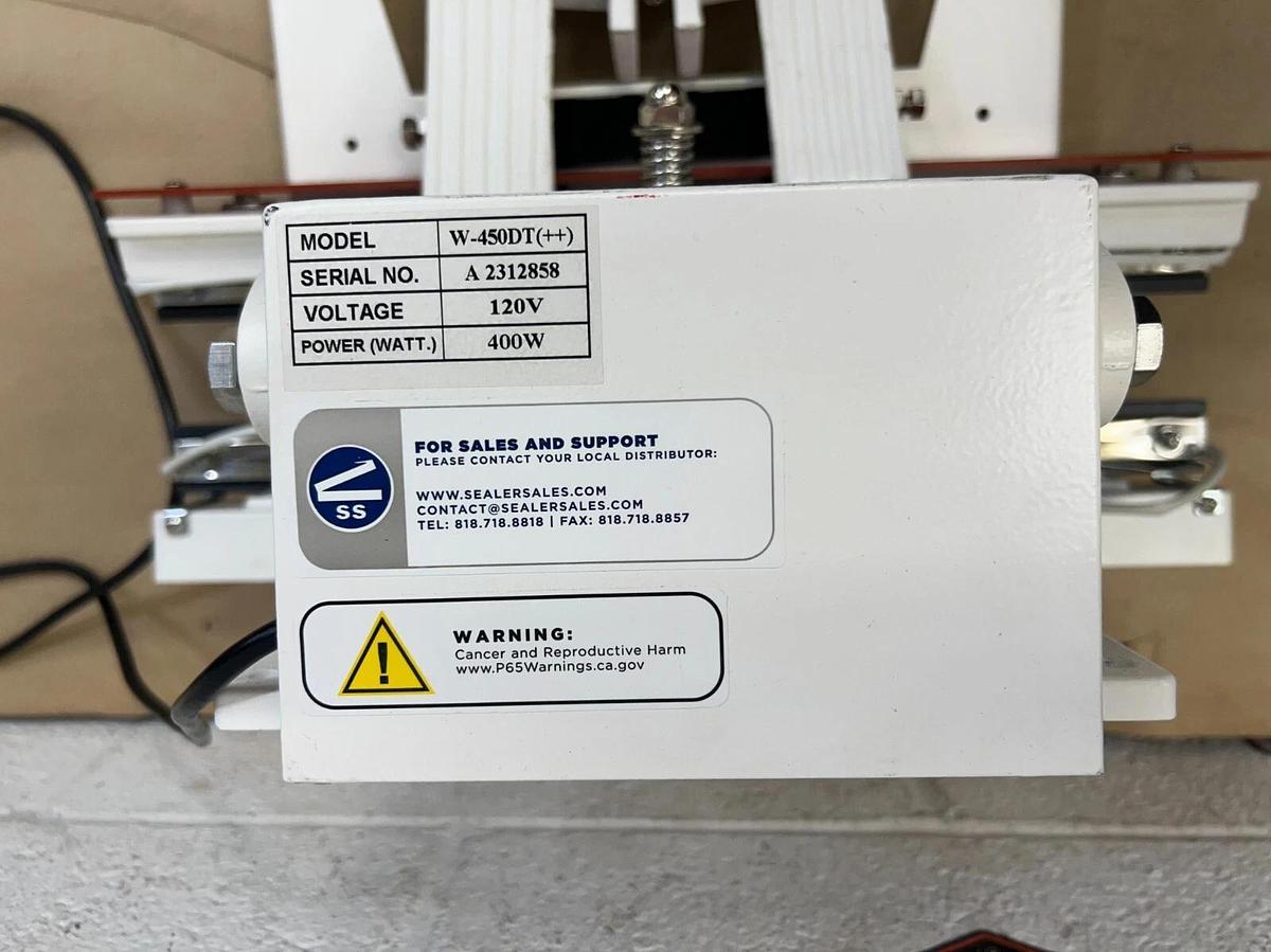 Used Sealer Sales W-450DT Heat Foot Sealer * Missing Body for Stand