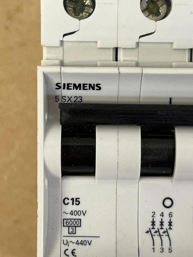 Used Siemens 5SX23 3 Pole Circuit Breaker