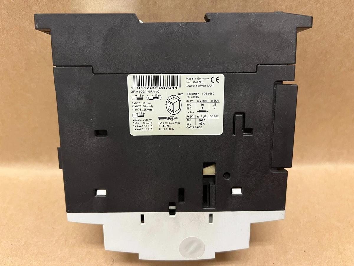 Used Siemens 3RV1031-4FA10 SIRIUS 3R Circuit Breaker