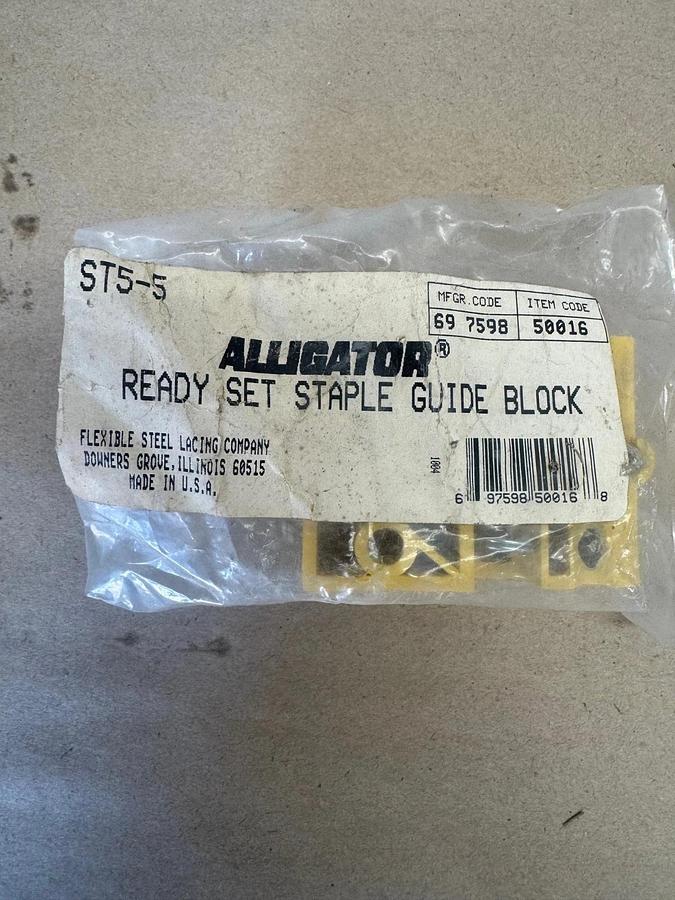 Used Alligator 50016 Ready Set Staple Guide Block *NEW*