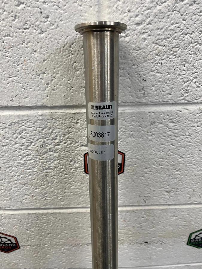 Used M Braun 304 Stainless Steel Sanitary Pipe w/ KF40 Flange, 8003617