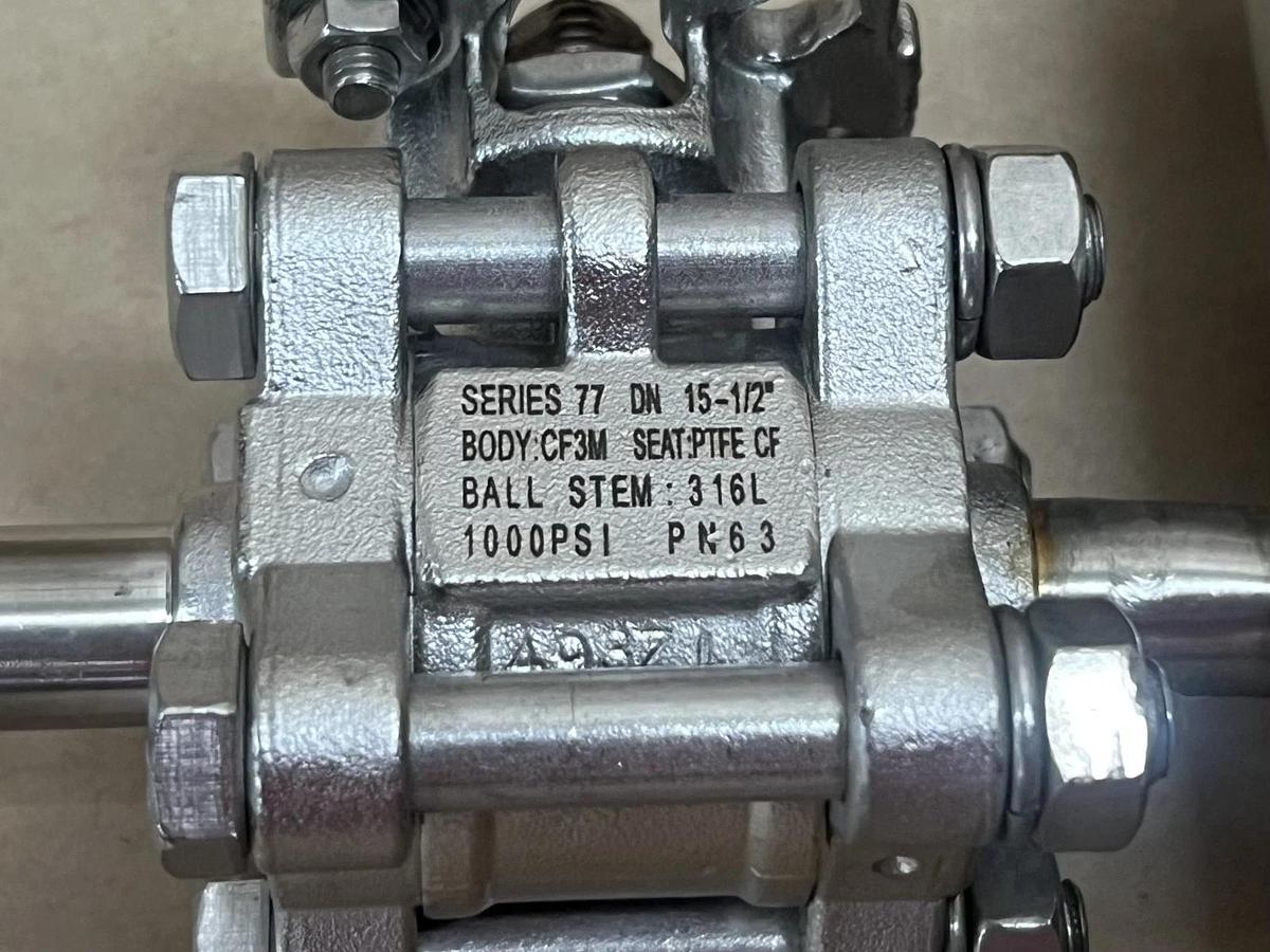 Used Gemü Series 77 DN 15-1/2" Sanitary SS Spool Assembly