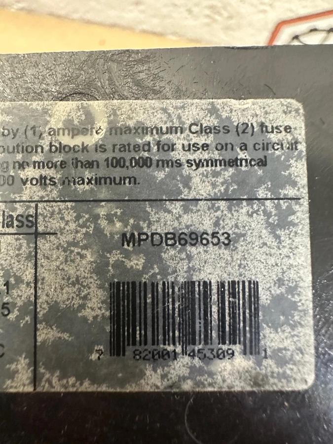 Used Ferraz Shawmut MPDB69653 Power Distribution Block