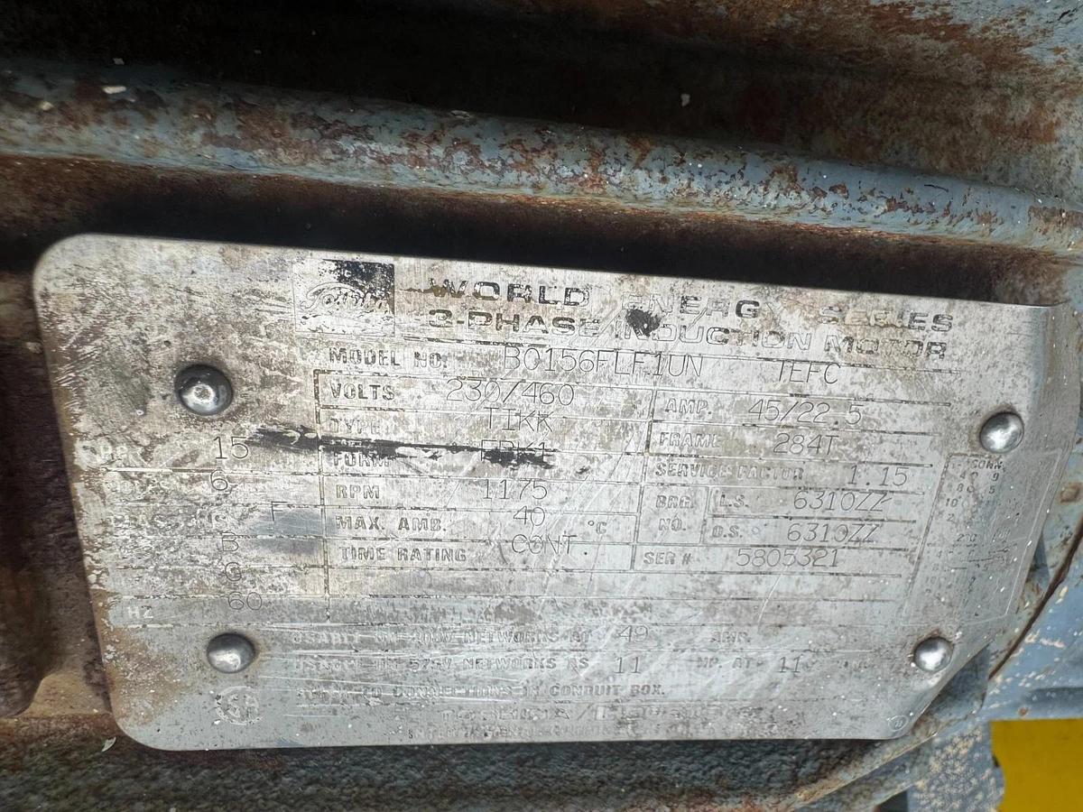 Used Prater CLM-101 Air Classifier, Toshiba 200Hp 3Ph Motor, with Spare Parts