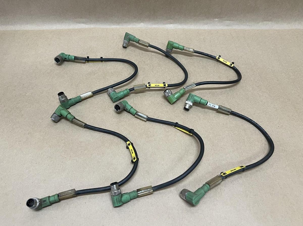 Used Phoenix Contact 1403228 M12 90° Sensor Cordset - Lot of 6