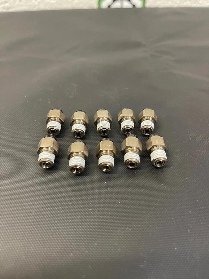 Used Legris Push-to-Connect Tube to Male NPT Tube Fitting, Connector, 1/16” Thread