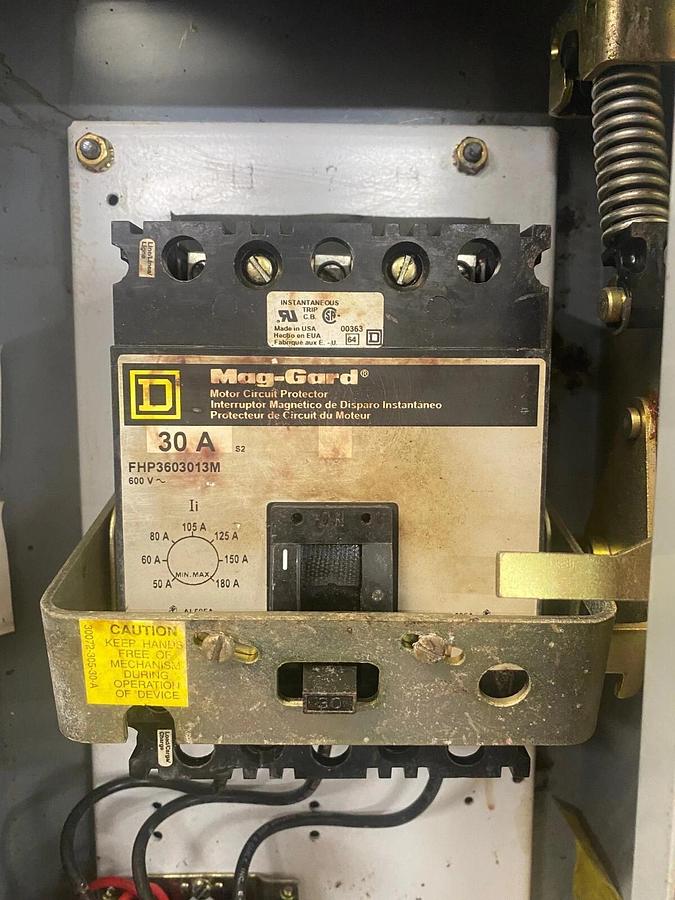 Used Square D 8539 SC54 A Ser D Combination Starter Motor Circuit Protector