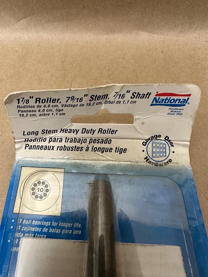 Used National N280-032 1-7/8” Roller, 7-9/16” Stem, 7/16” Shaft, Long Stem Roller NEW
