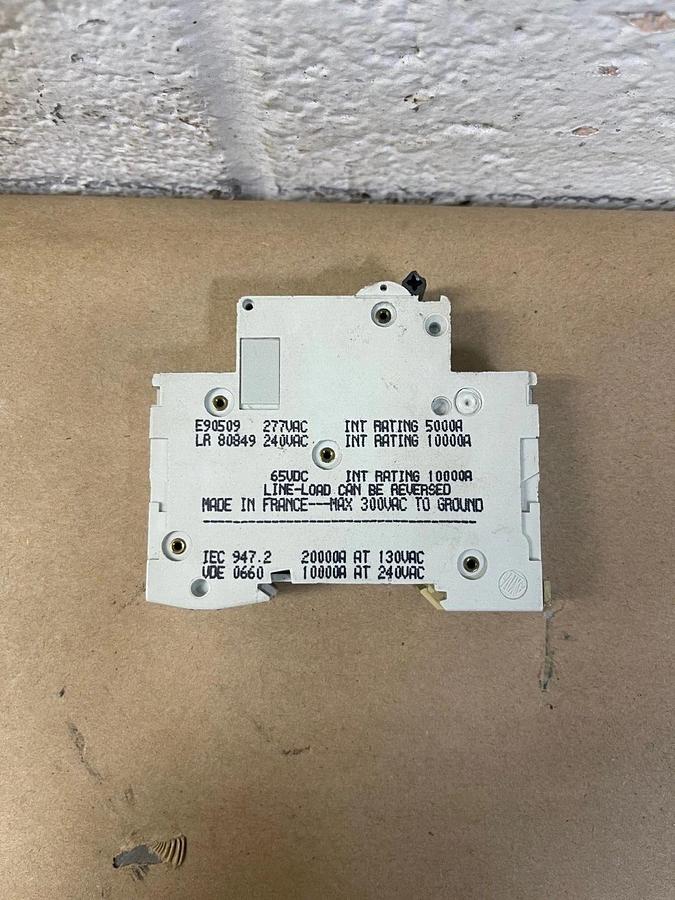 Used Merlin Gerin Multi9 C60N Circuit Breaker 277 VAC, 5A-Type B