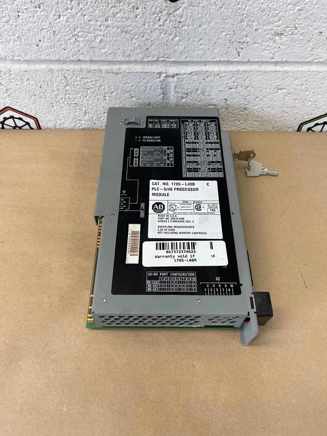 Used Allen Bradley 1785-L40B Processor Module, PLC-5/40
