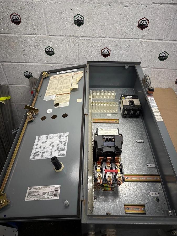 Used Square D 8539SEA51V81CF4P71P72T Combination Starter, Fusible Disconnect Breaker