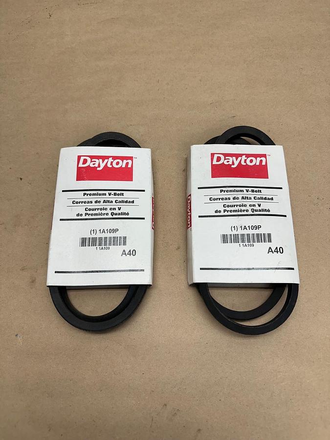 Used Dayton 1A109P V-Belt *NEW* Lot of 2