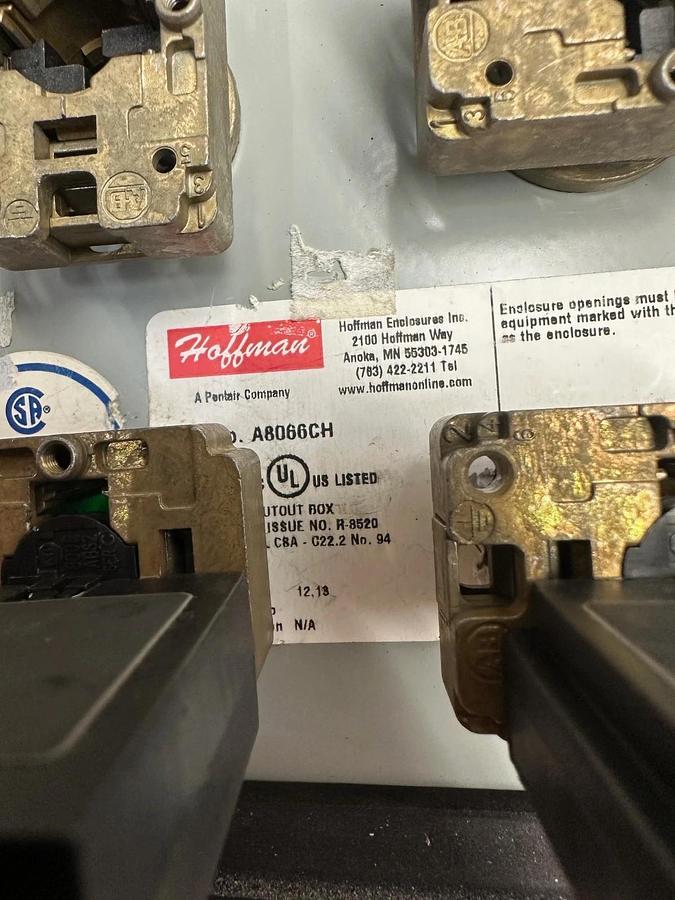 Used Hoffman A8066CH Enclosure