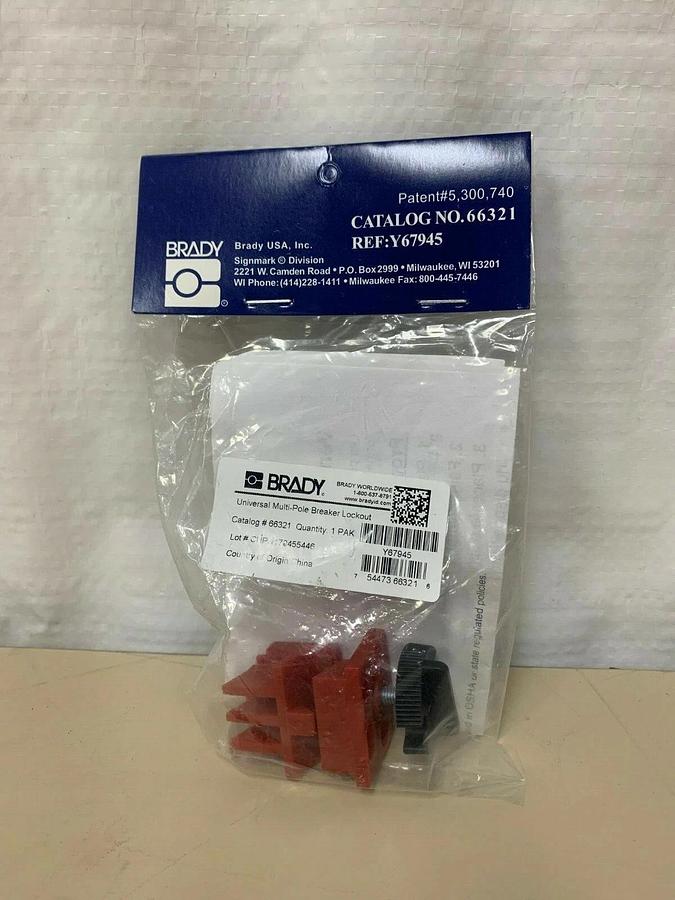 Used Brady Universal Multi-Pole Circuit Breaker Lockout (lot of 4)