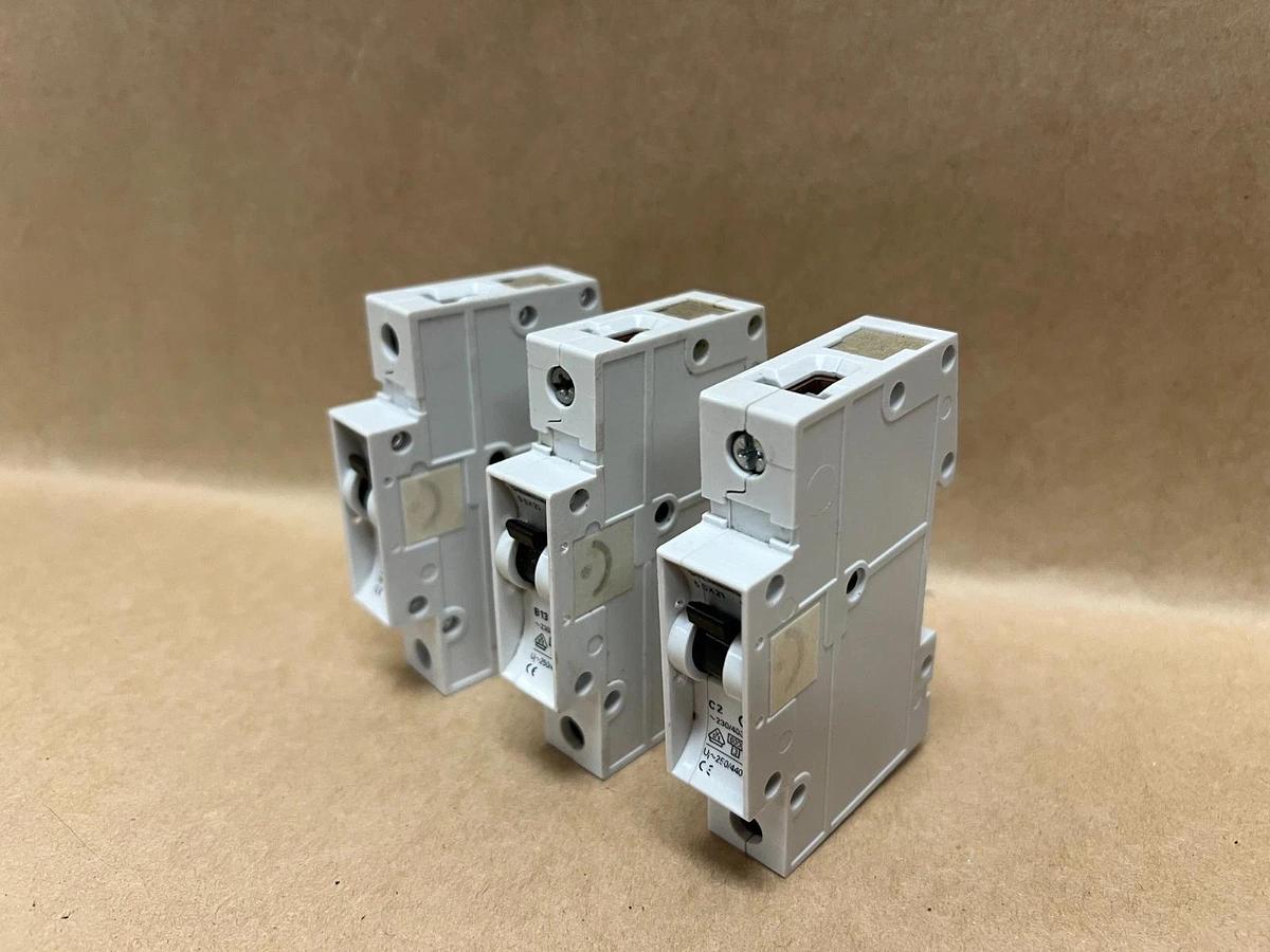 Used Siemens 5SX21 B10, B13, C2, 230/400V, Circuit Breaker - Lot of 3