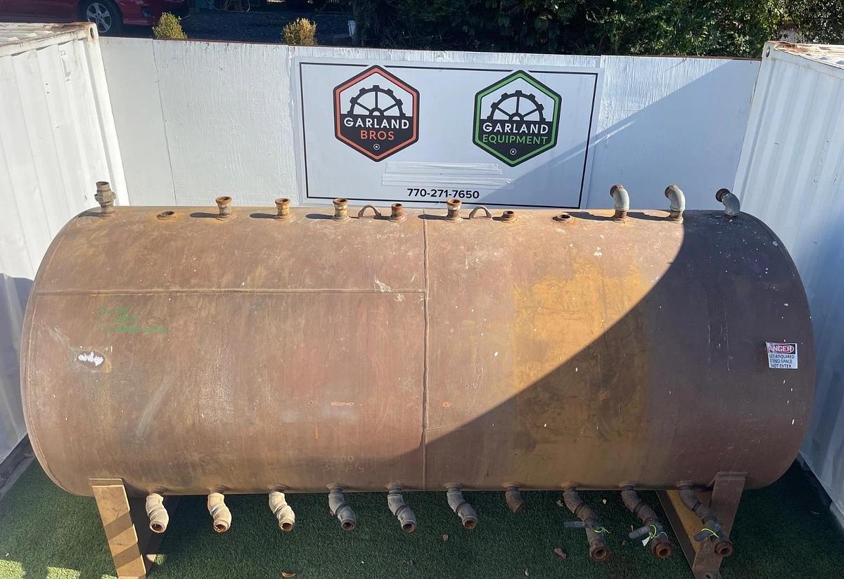 Used 2000 Gallon Capacity Horizontal Liquid Storage Tank, Dia: 64”, L:12’6”