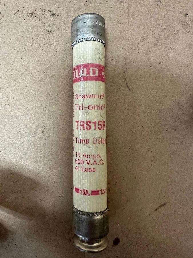 Used Gould TRS15R Time Delay 15A Fuse - Lot of 6