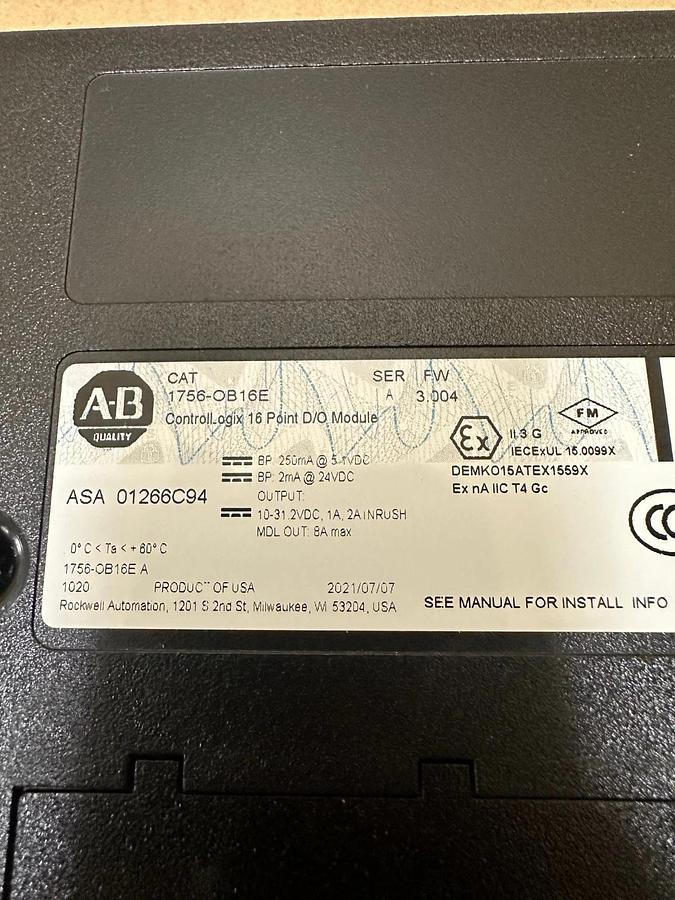 Allen Bradley 1756-OB16E ControlLogix 16 Point D/O Module