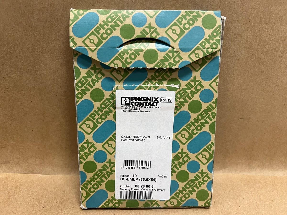 Used Phoenix Contact US-EMLP (85, 6 x 54) 10 Pc. White Plastic Label