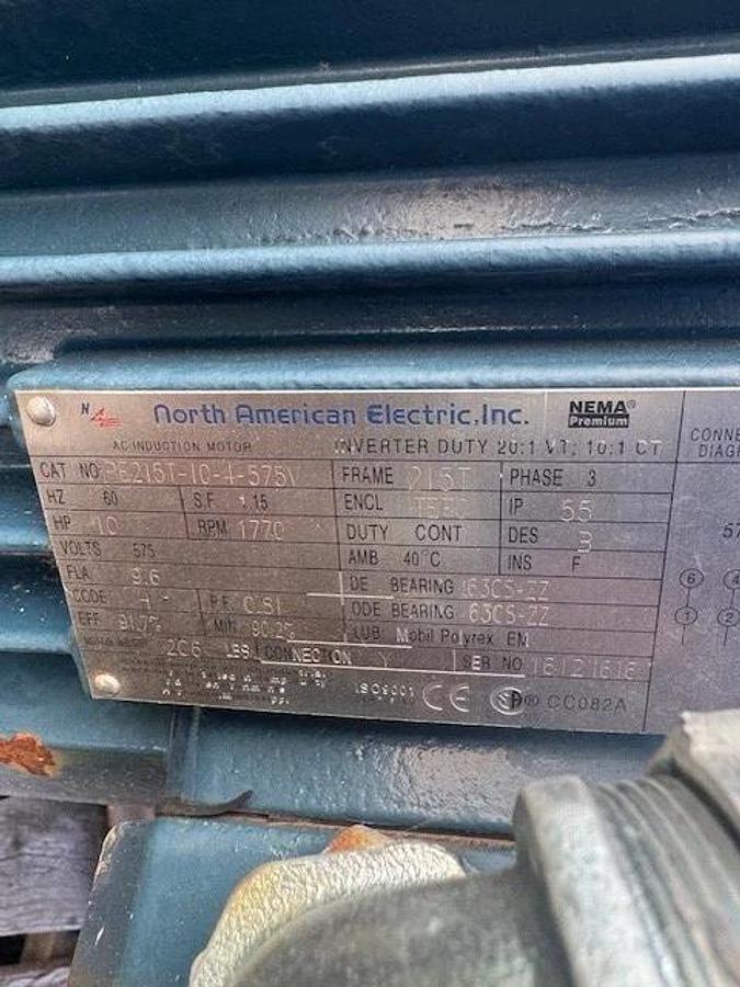 Used Hartzell Fan 29" Inlet, Belt Driven Axial Fan, 32-1/4” Outlet, 10Hp 1770RPM 575V