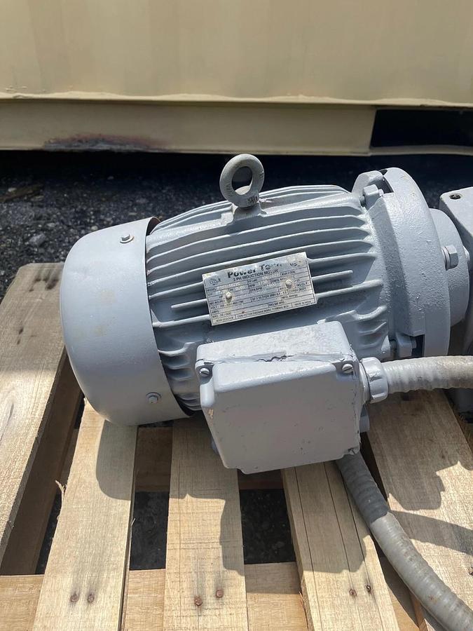 Used Hub City 385 Speed Reducer w/ 3 HP Power Tech Electric Motor, Ratio 60:1