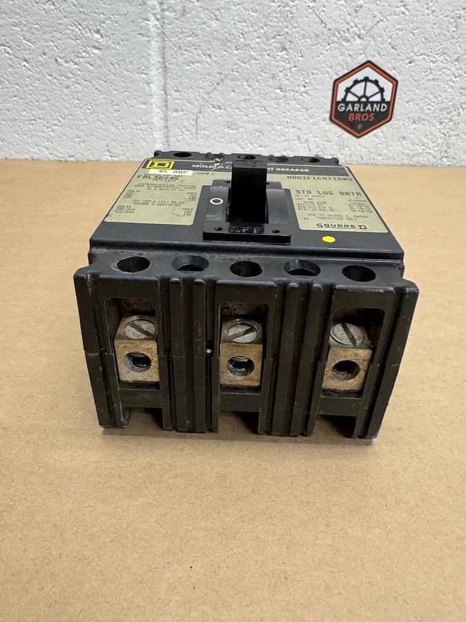 Used Square D FAL36045 45A 3 Pole Circuit Breaker