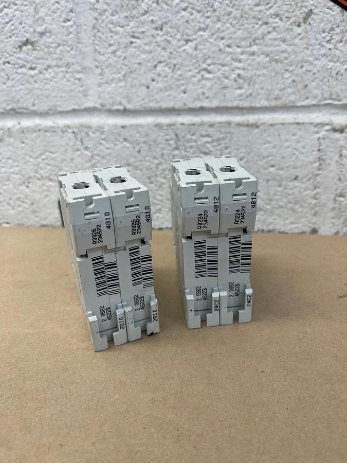Used Merlin Gerin C60N Multi9, 10A-type D, 480 VAC, Circuit Breaker - Lot of 2
