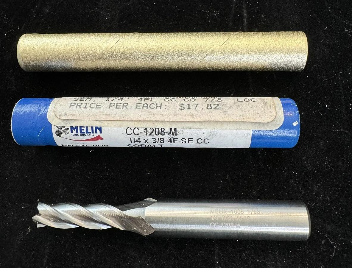 Melin (Tool Company) CC-1616-R060, 1/2x1/2, 4F .060, Crnr Rad, Cobalt End Mill