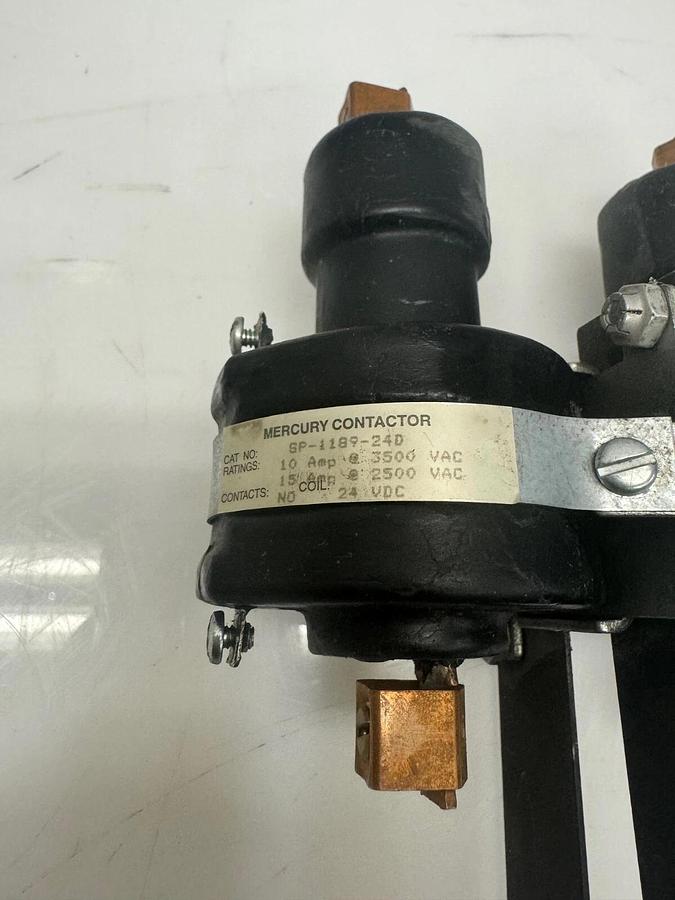 Used MDI SP-1189-24D Mercury Contactor (Lot of 2) 24VDC, 10A @ 3500VAC, 15A @ 2500VAC