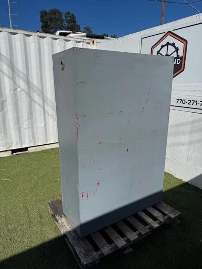 Used Containment Industrial Cabinet 2-Door, 4-Shelf Cabinet, W:40” D:16” H:62”