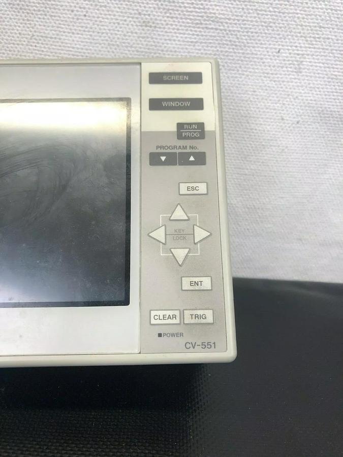 Used Keyence CV-551 Machine Vision System Camera Image Sensor Controller LCD Display