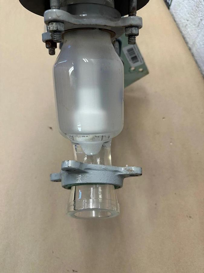 Used Pyrex/Bimba 1-1/2” Glass Diverter Valve w/ QVF548CORNING