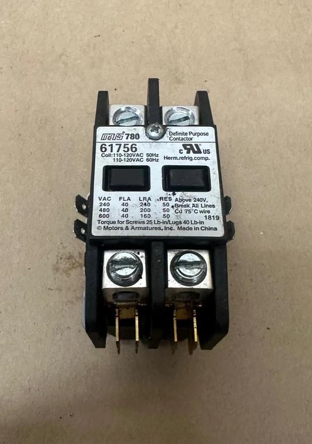 Used Mars 61756 2 Pole DP Contactor