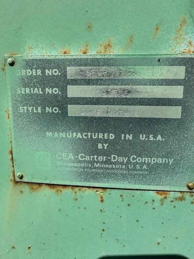 Used CEA-Carter Day Co 4A P CWTH 4, CW Top Horizontal Blower, 7.5 HP 3500RPM 230/460V