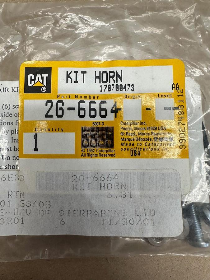Used CAT 2G-6664 Horn Kit *NEW*