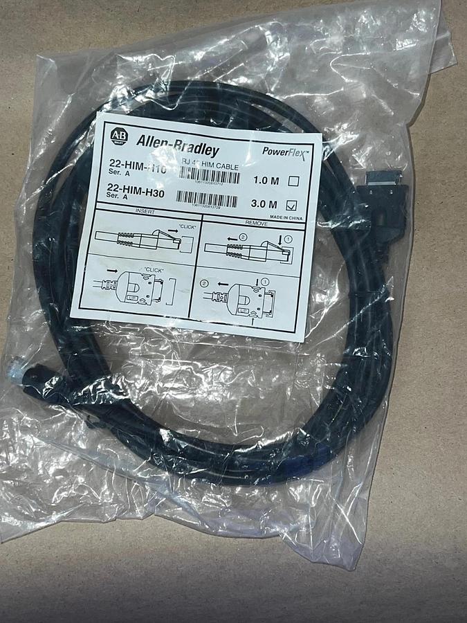 Allen Bradley 22-HIM-H30 Ser A, RJ 45 HIM Cable, 3 m *FACTORY SEALED*