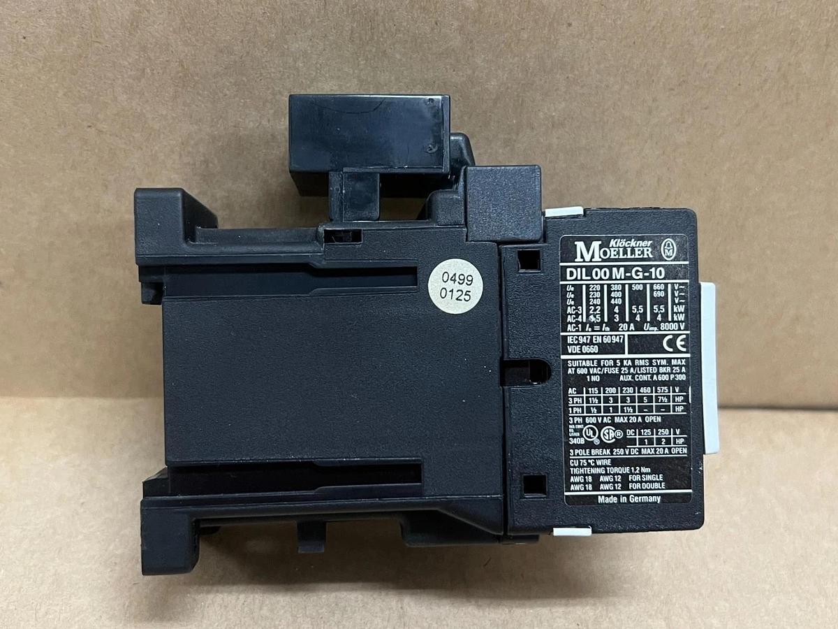 Used Moeller DIL00M-G-10 24V DC, 600 VAC, 20A Contactors - Lot of 5