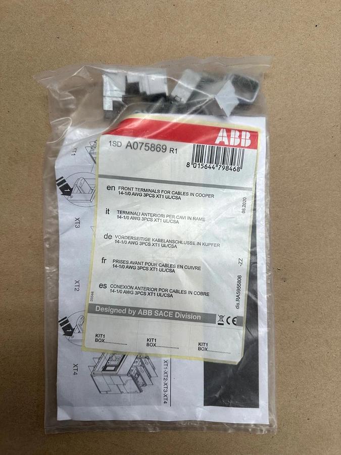 ABB 1SD A075869R1 Front Terminals *FACTORY SEALED*