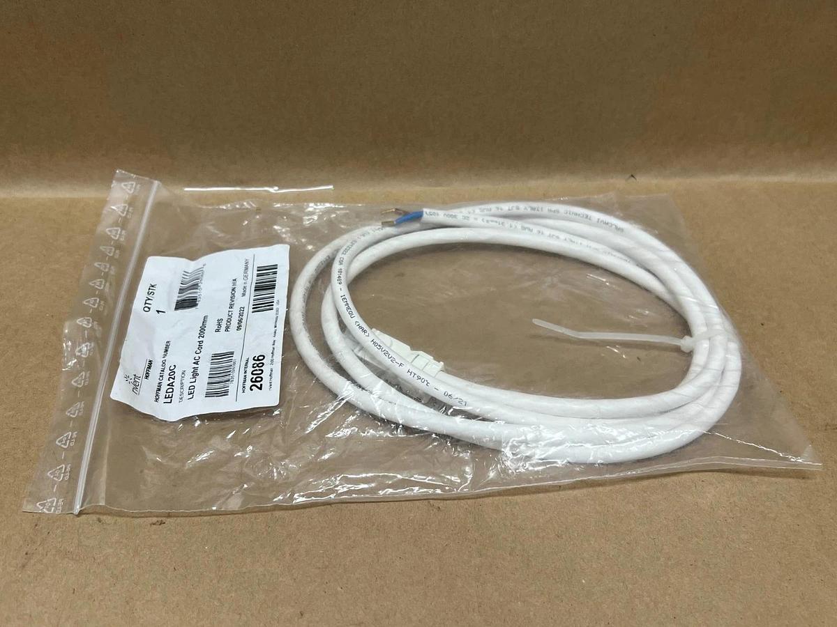 Used Nvent Hoffman LEDA20C LED Light AC Cord, 2000mm