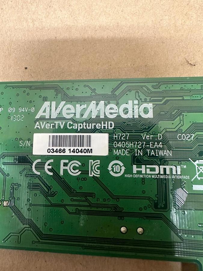 Used AVerMedia H727 AVerTV CaptureHD Low Profile Capture Card